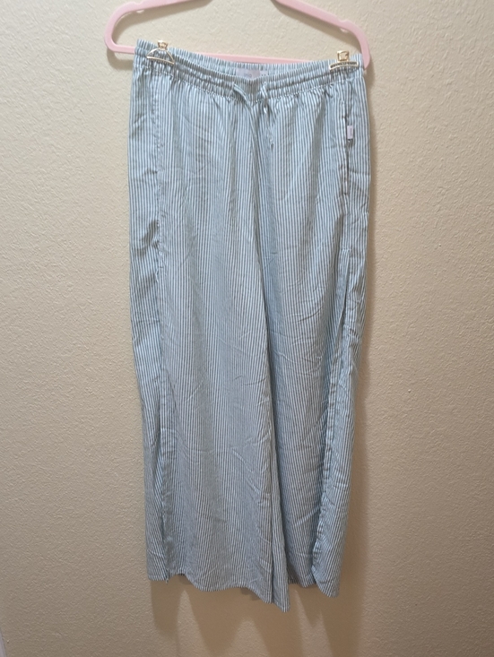 Onia Pants - Onia Sage Green & White Stripped Beach Coverup Pants Like New